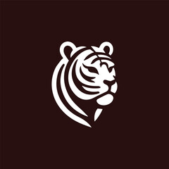 Minimalist lion head logo