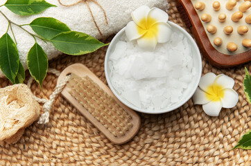 Spa composition promoting relaxation and self care with natural elements for body treatment