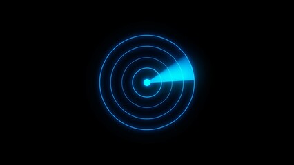 Technology radar signal icon illustration.