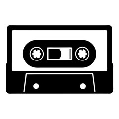 Fototapeta premium Vintage audio cassette tape isolated on white background