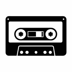 Naklejka premium Vintage audio cassette tape isolated on white background