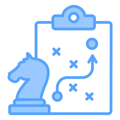 Strategic Planning Blue Icon