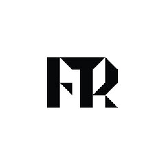 FR monogram logo design letter text name symbol monochrome logotype alphabet character simple logo