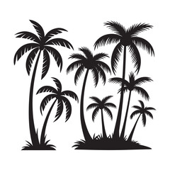 Palm Trees Silhouette Illustration