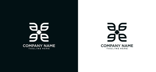 Premium monogram letter E initials logo. Universal symbol icon vector design