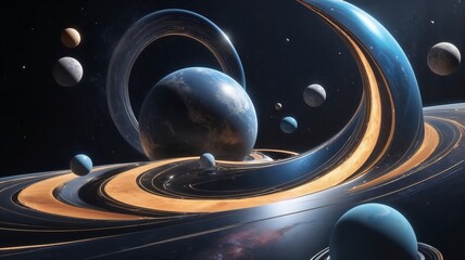 Abstract 3d illustration neon background. luminous swirling. Glowing spiral cover. Black elegant. Halo around. Power isolated. Sparks particle.Space tunnel. LED color ellipse. Glint glitter.