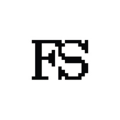 FS monogram logo design letter text name symbol monochrome logotype alphabet character simple logo
