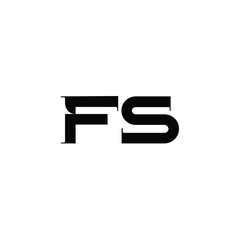 FS monogram logo design letter text name symbol monochrome logotype alphabet character simple logo