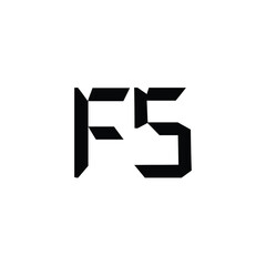 Fototapeta premium FS monogram logo design letter text name symbol monochrome logotype alphabet character simple logo