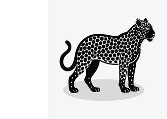 A leopard animal walking vector.