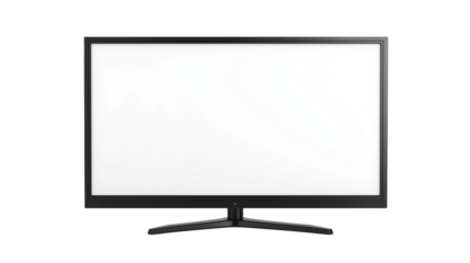 lcd tv monitor , screen isolated on white background , transparent png 