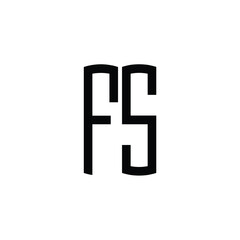 FS monogram logo design letter text name symbol monochrome logotype alphabet character simple logo