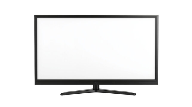 lcd tv monitor , screen isolated on white background , transparent png 