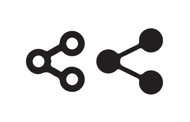 High quality flat and minimalist social media share icons. professional sharing buttons. vector illustration eps 10.