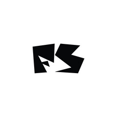 FS monogram logo design letter text name symbol monochrome logotype alphabet character simple logo