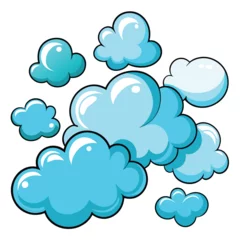 Fotobehang vector illustration of clouds © mohor ali
