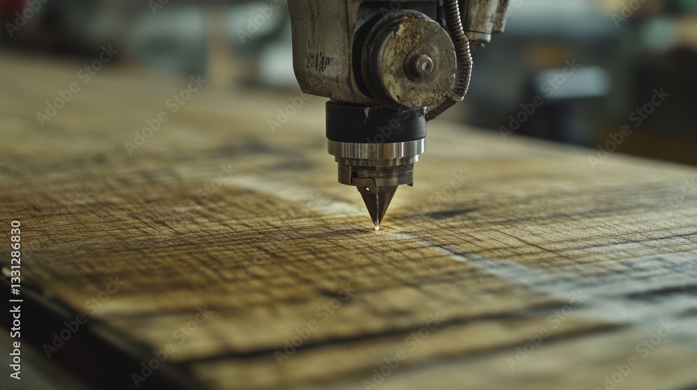 Poster precision laser fabric cutting machine slicing textiles into patterns