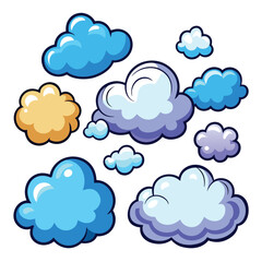 Obraz premium set of clouds