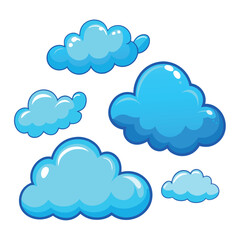 Fototapeta premium vector clouds set