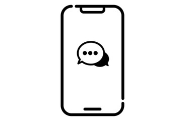 スマートフォンのアイコン チャット、会話、吹き出し