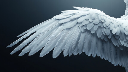 "Pure White Angel Wings Isolated on Transparent Background – Ethereal and Divine Feathered Wings"

