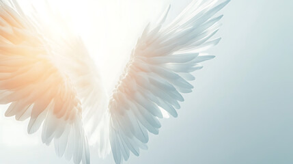 "Pure White Angel Wings Isolated on Transparent Background – Ethereal and Divine Feathered Wings"

