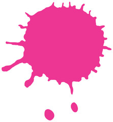 Vibrant Pink Paint Splash Vector