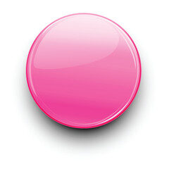 Glossy Pink Button Vector Illustration