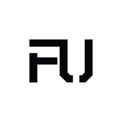 FU monogram logo design letter text name symbol monochrome logotype alphabet character simple logo