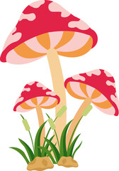 Retro Psychedelic Hippie Mushroom