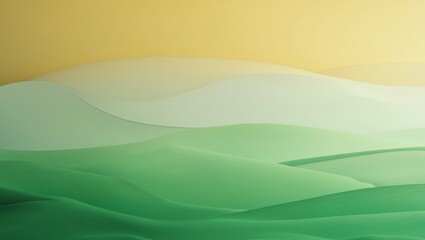 Obraz premium Soft green and yellow hills create a serene landscape atmosphere at twilight