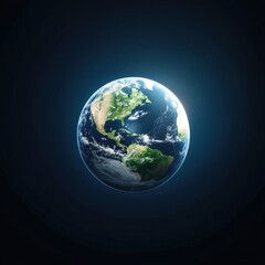 Fototapeta premium Stunning View of Earth from Space Against Dark Background