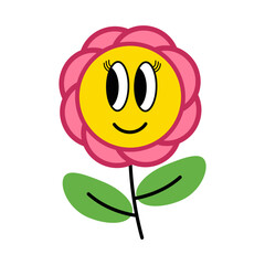 Cartoon Smiling Flower Illustration