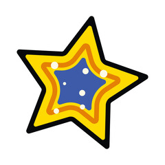 Colorful Cartoon Star design Illustration