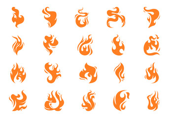 Flame Vector Design Element Set