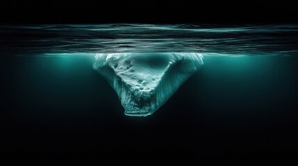 Fototapeta premium Underwater Bubble Burst Dark Blue Green Water Texture