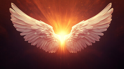 "Pure White Angel Wings Isolated on Transparent Background – Ethereal and Divine Feathered Wings"

