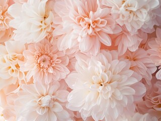 Delicate and Lush Pale Pink Flower Arrangement Creating a Soft and Elegant Background for Various Design and Creative Applications