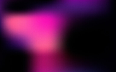 Grainy noisy gradient background, abstract vibrant color shape, glowing rainbow pink, purple and black noise texture banner design