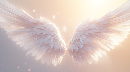 "Pure White Angel Wings Isolated on Transparent Background – Ethereal and Divine Feathered Wings"

