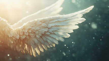 "Pure White Angel Wings Isolated on Transparent Background – Ethereal and Divine Feathered Wings"

