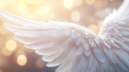 "Pure White Angel Wings Isolated on Transparent Background – Ethereal and Divine Feathered Wings"

