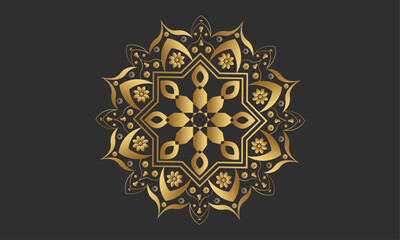 Luxuri Gold Ornate Mandala 2 Shapes In Center