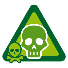 Warning Sign with Skull and Crossbones for Toxic Substance Identification