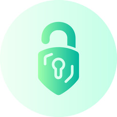 Lock  gradient icon