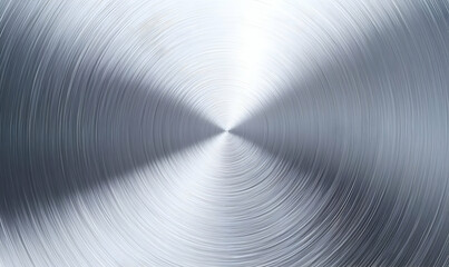 Polished Stainless Steel Texture Background with Circular Lines