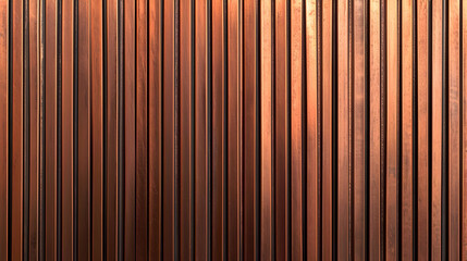 Textured Copper Wall with Vertical Stripes and Rich Coloration Effect