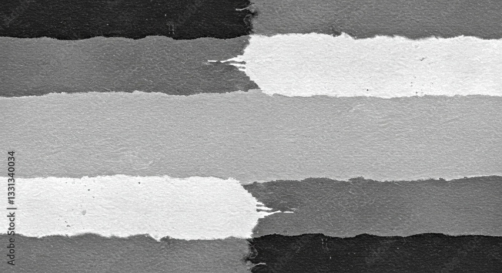 Aufkleber abstract harmony: a captivating black and white visual showcasing the interplay of horizontal bands,