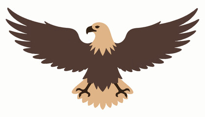 Obraz premium Stylized eagle emblem soaring in clean design, military symbolism