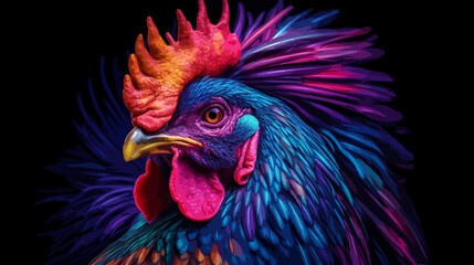 Fototapeta premium Colorful rooster